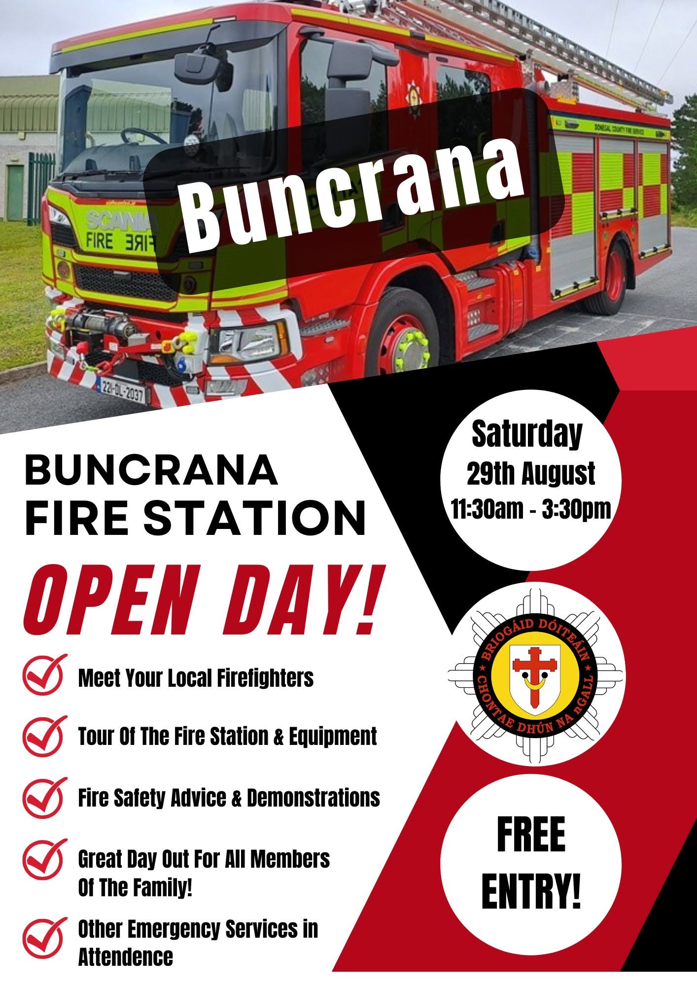 Buncrana Fire Station Open Day – 29 August